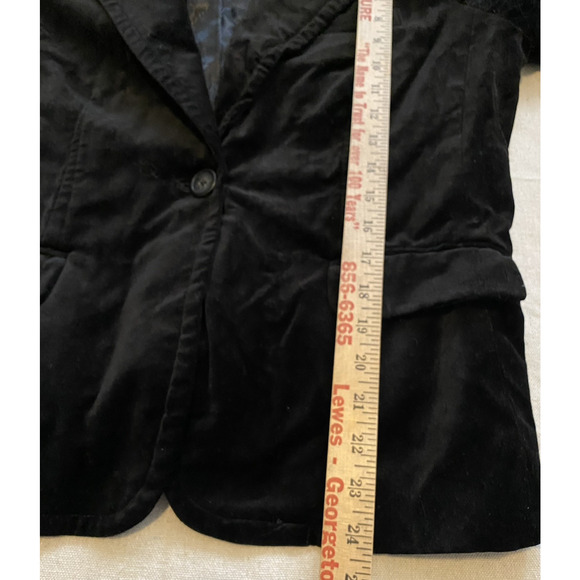 Friotto Velvet Blazer Womens Size 10 Black Career Suit Jacket Soft Sports Coat - Picture 11 of 13